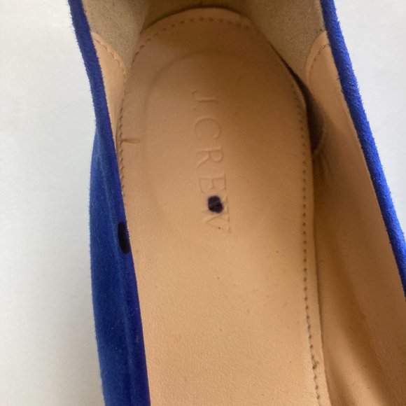 J CREW Cece Ballet flats Suede Shoes size 6 Cobalt Blue - Picture 3 of 6